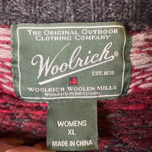 Woolrich Size XL Gray Lambs Wool Blend Sheep Short Sleeve Cardigan Sweater XL - Picture 7 of 13